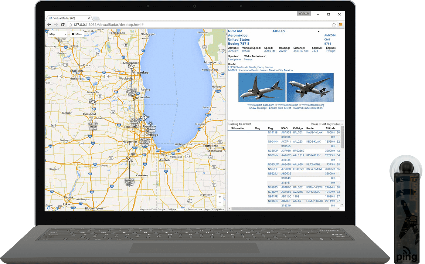 surface-virtualRadar-pingusb