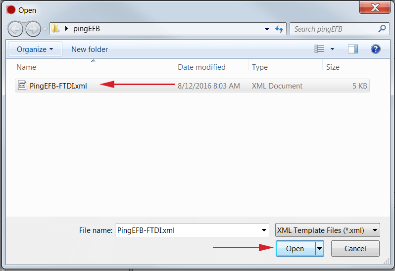 browse to XML